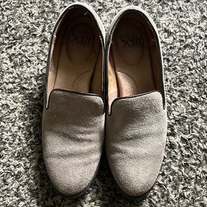 Sofft grey suede loafer size 7
